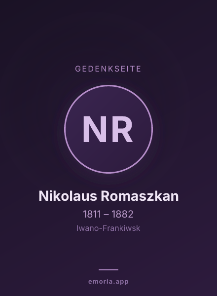 Gedenkportrait von Nikolaus Romaszkan