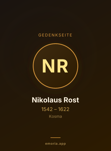 Gedenkportrait von Nikolaus Rost
