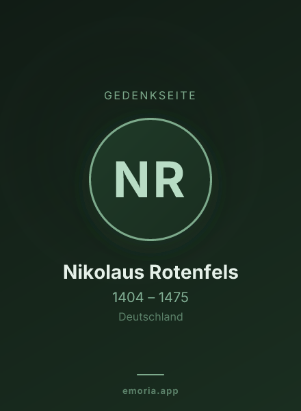 Gedenkportrait von Nikolaus Rotenfels
