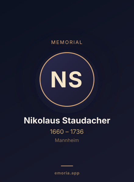 Memorial portrait of Nikolaus Staudacher