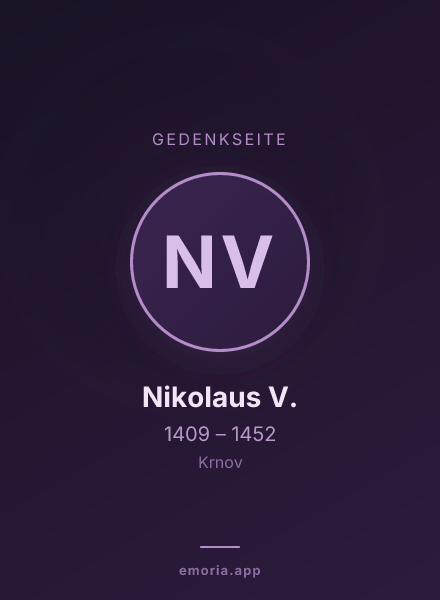 Gedenkportrait von Nikolaus V.