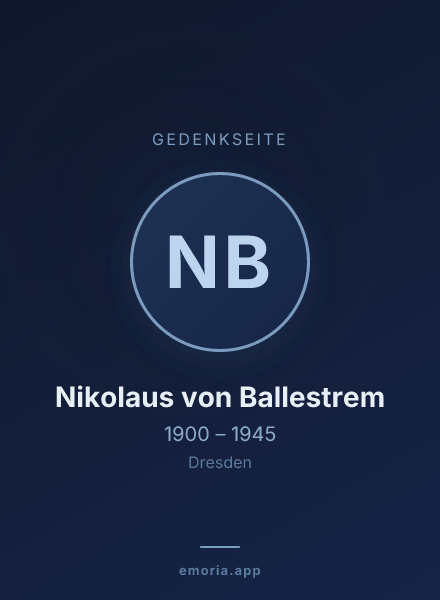 Gedenkportrait von Nikolaus von Ballestrem