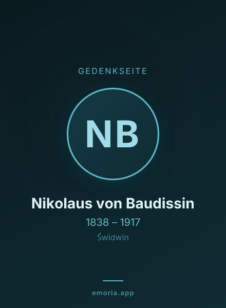 Gedenkportrait von Nikolaus von Baudissin
