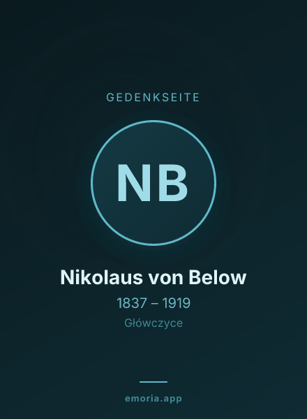 Gedenkportrait von Nikolaus von Below