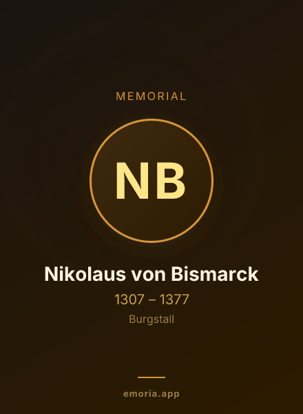 Memorial portrait of Nikolaus von Bismarck
