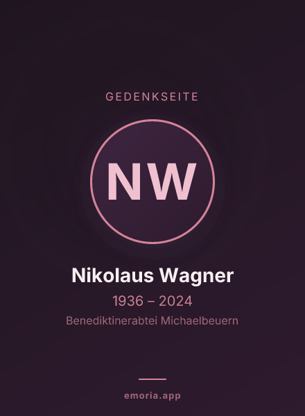 Gedenkportrait von Nikolaus Wagner