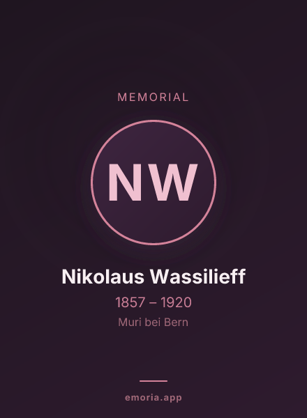 Memorial portrait of Nikolaus Wassilieff