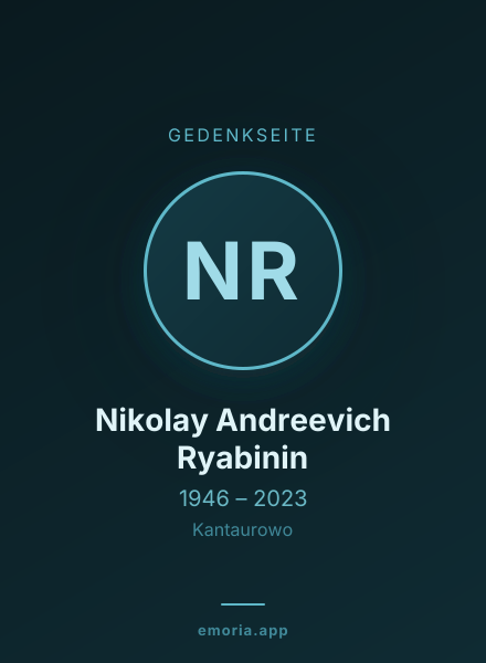 Gedenkportrait von Nikolay Andreevich Ryabinin