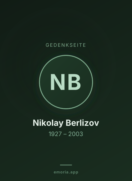 Gedenkportrait von Nikolay Berlizov