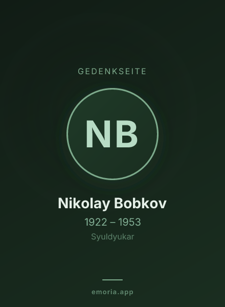 Gedenkportrait von Nikolay Bobkov