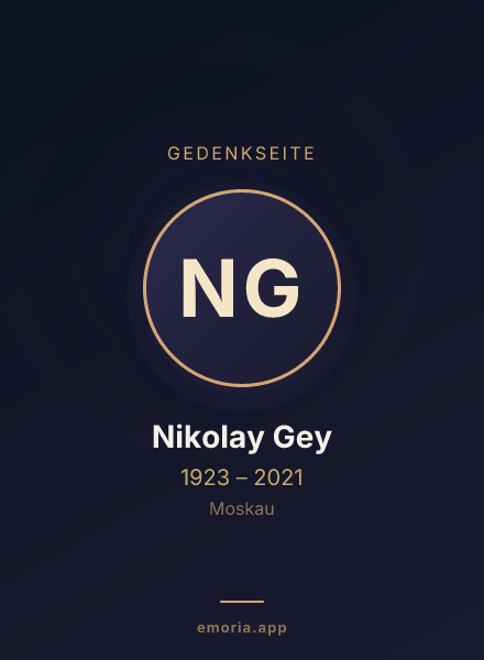Gedenkportrait von Nikolay Gey