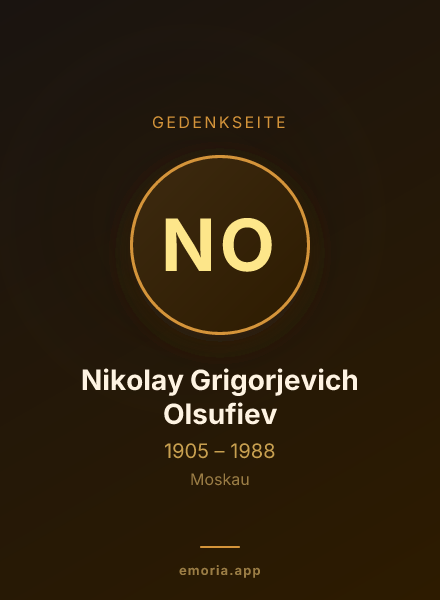 Gedenkportrait von Nikolay Grigorjevich Olsufiev