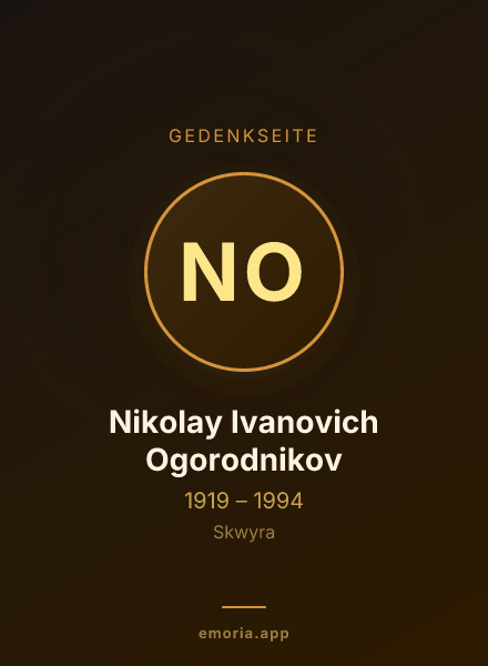 Gedenkportrait von Nikolay Ivanovich Ogorodnikov