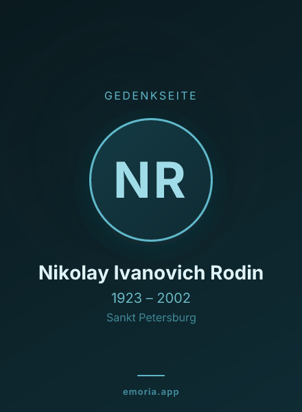 Gedenkportrait von Nikolay Ivanovich Rodin
