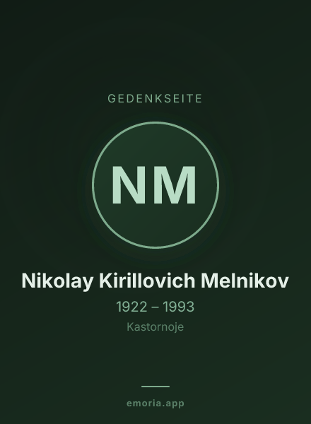 Gedenkportrait von Nikolay Kirillovich Melnikov