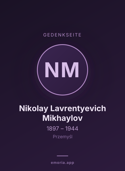 Gedenkportrait von Nikolay Lavrentyevich Mikhaylov