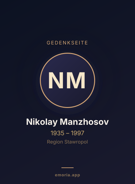Gedenkportrait von Nikolay Manzhosov
