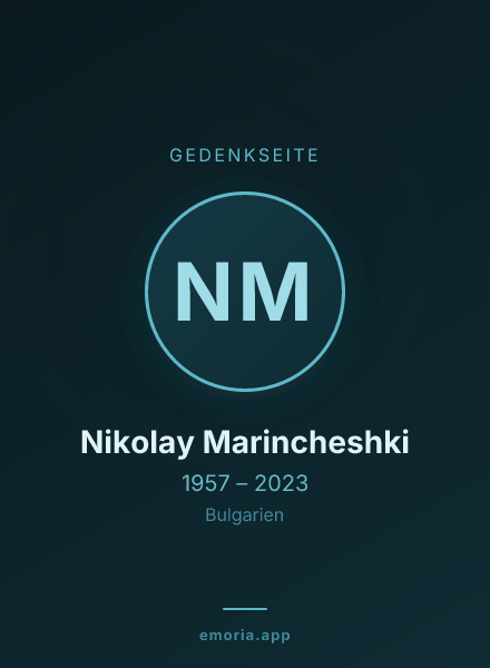 Gedenkportrait von Nikolay Marincheshki