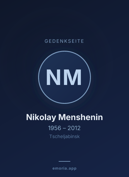 Gedenkportrait von Nikolay Menshenin