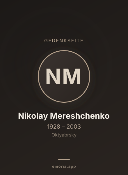 Gedenkportrait von Nikolay Mereshchenko