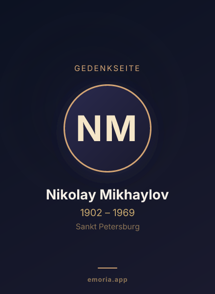 Gedenkportrait von Nikolay Mikhaylov