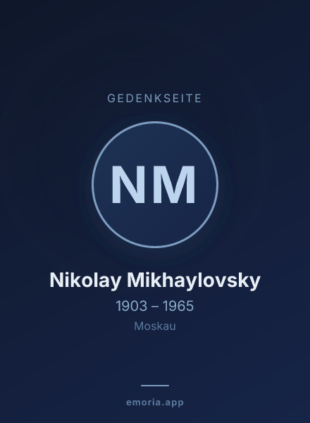 Gedenkportrait von Nikolay Mikhaylovsky