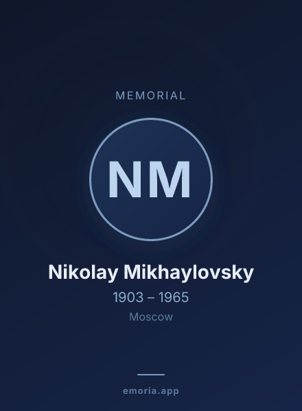 Memorial portrait of Nikolay Mikhaylovsky