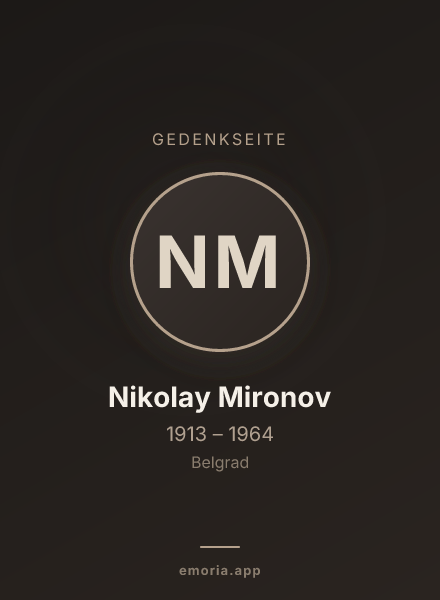 Gedenkportrait von Nikolay Mironov