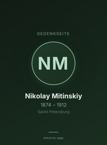 Gedenkportrait von Nikolay Mitinskiy