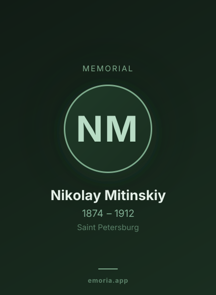 Memorial portrait of Nikolay Mitinskiy