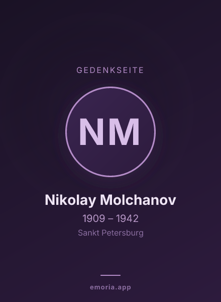 Gedenkportrait von Nikolay Molchanov