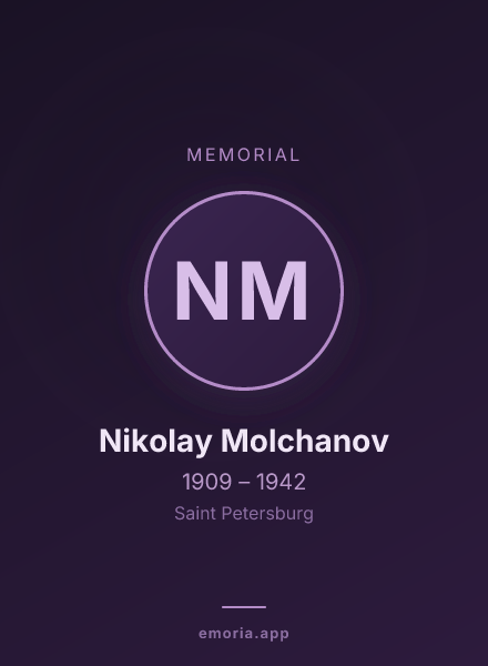 Memorial portrait of Nikolay Molchanov