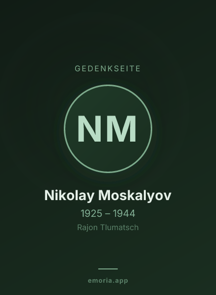 Gedenkportrait von Nikolay Moskalyov