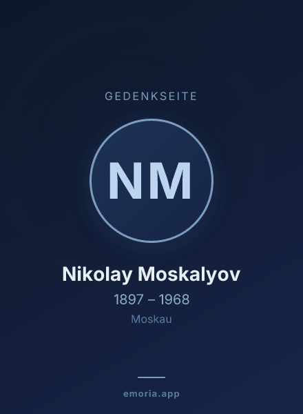 Gedenkportrait von Nikolay Moskalyov