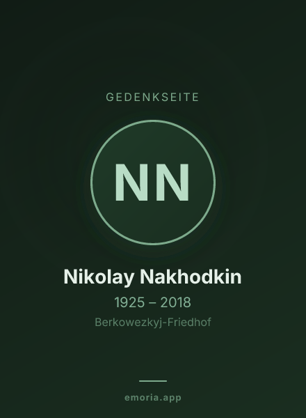 Gedenkportrait von Nikolay Nakhodkin
