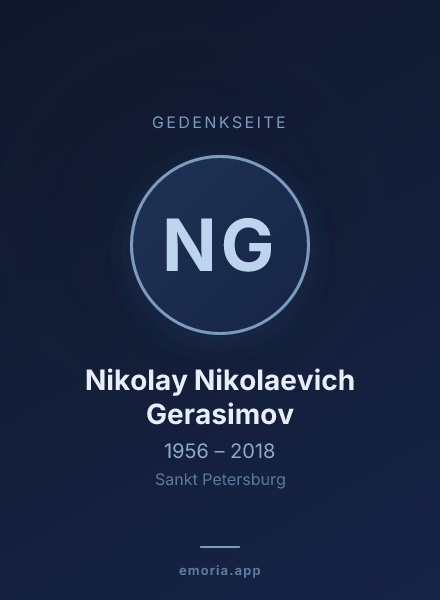 Gedenkportrait von Nikolay Nikolaevich Gerasimov