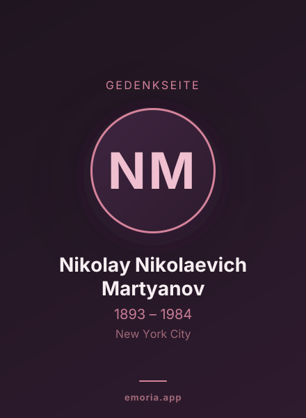 Gedenkportrait von Nikolay Nikolaevich Martyanov