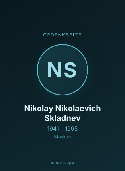 Gedenkportrait von Nikolay Nikolaevich Skladnev