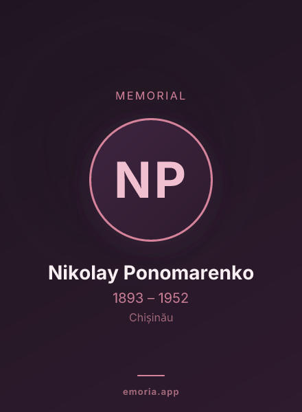 Memorial portrait of Nikolay Ponomarenko