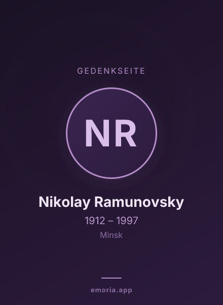Gedenkportrait von Nikolay Ramunovsky