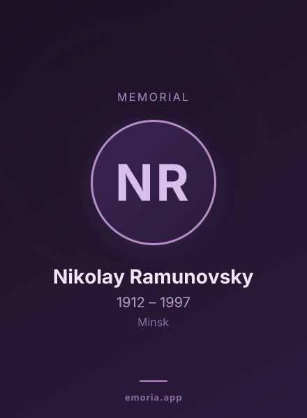 Memorial portrait of Nikolay Ramunovsky