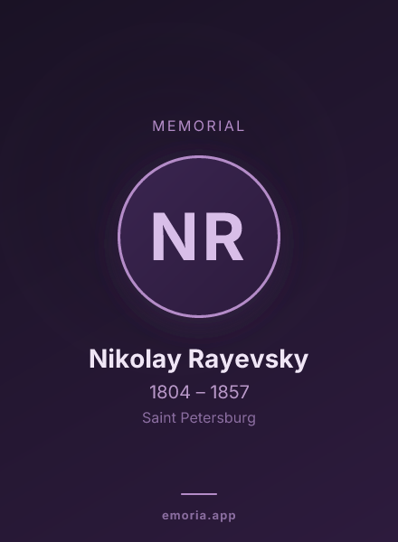 Memorial portrait of Nikolay Rayevsky