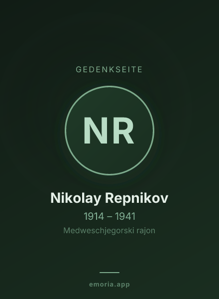 Gedenkportrait von Nikolay Repnikov