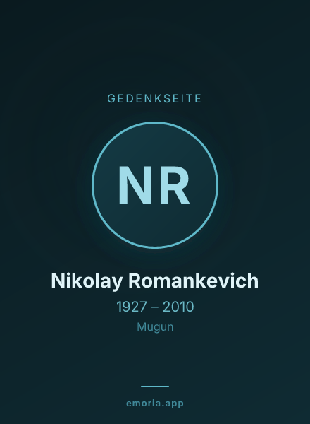 Gedenkportrait von Nikolay Romankevich