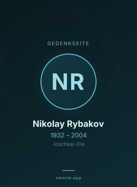 Gedenkportrait von Nikolay Rybakov