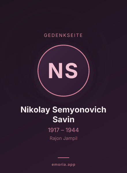 Gedenkportrait von Nikolay Semyonovich Savin