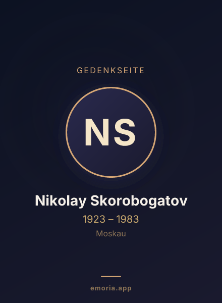Gedenkportrait von Nikolay Skorobogatov
