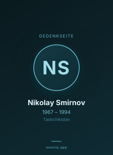 Gedenkportrait von Nikolay Smirnov