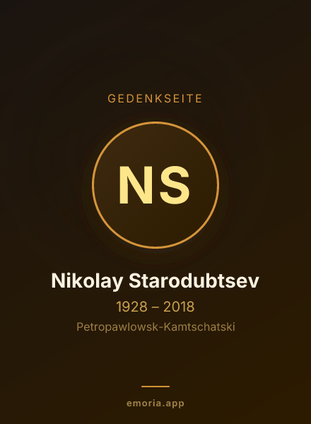 Gedenkportrait von Nikolay Starodubtsev