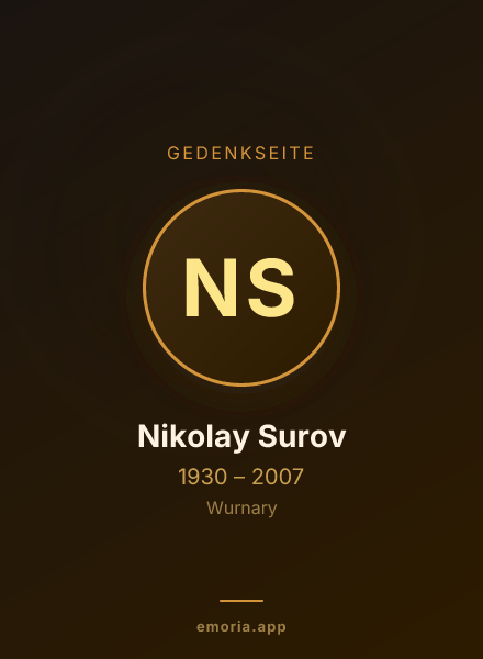 Gedenkportrait von Nikolay Surov